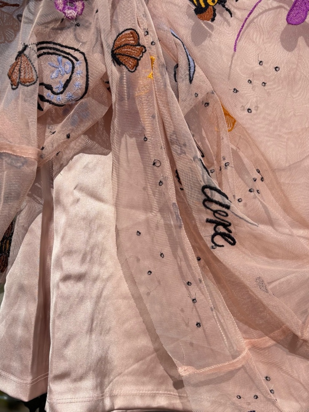 NWT!  Anthropologie Lace Embroidered Skirt Bird ~ M - Picture 6 of 9